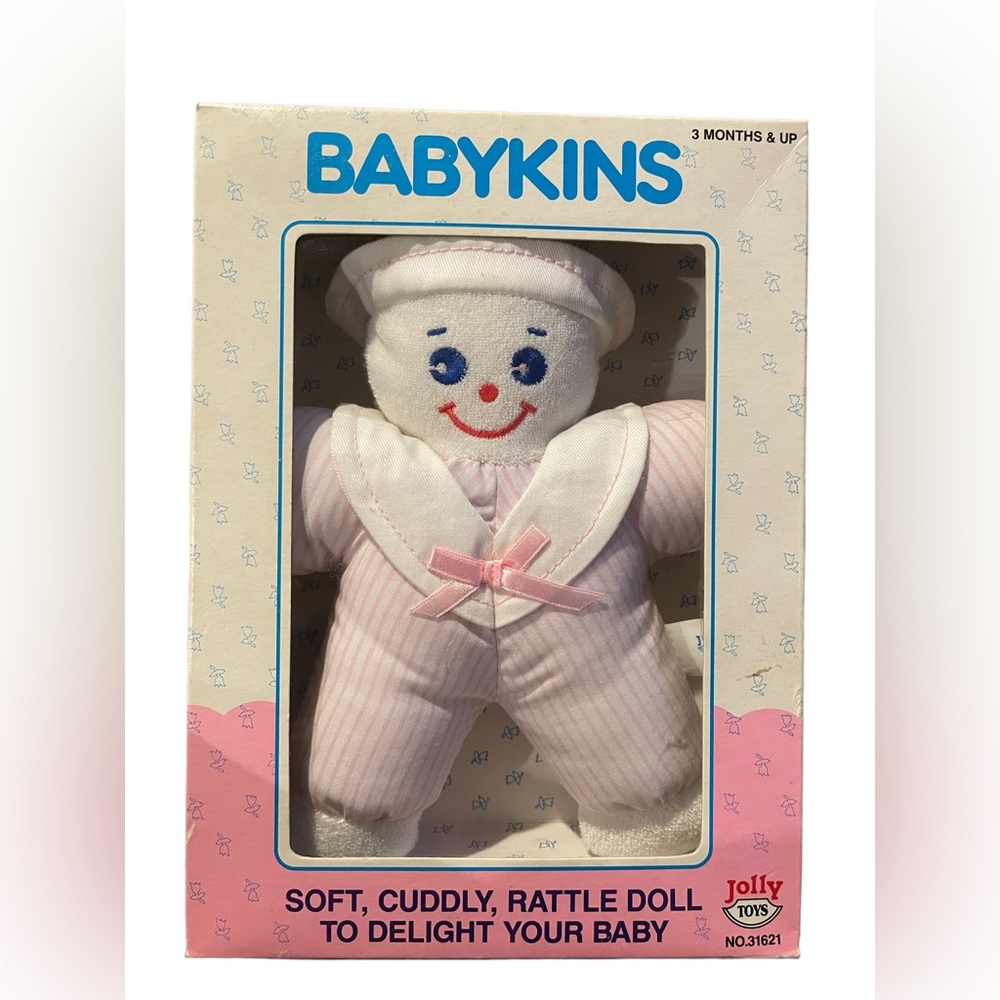 Vintage 1991 Babykins rattle doll in original box!
